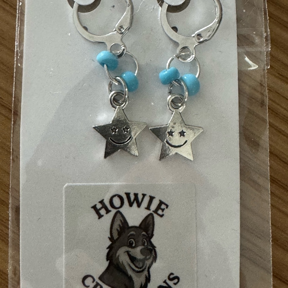 Howie Creations Silver Star Earrings - NWOT